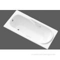enameled cast iron bathtub with handrails and legs